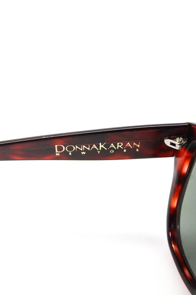 Donna Karan Womens Oversize Faux Tortoiseshell Sunglasses Black Brown