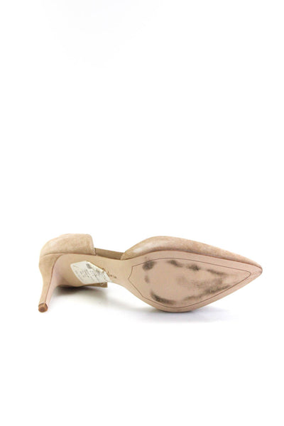 Sam Edelman Women's Pointed Toe Suede Party Pumps Beige Size 9.5