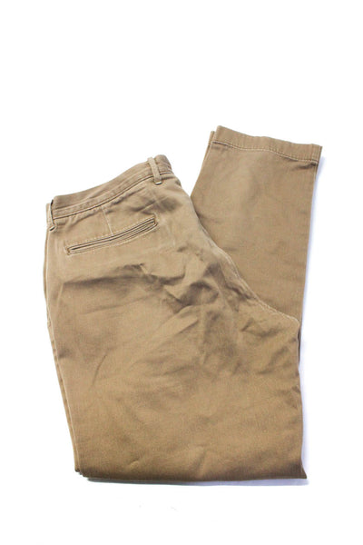 J Crew Mens Twill Chino Shorts Casual Pants Trousers Green Brown Size 34 Lot 2