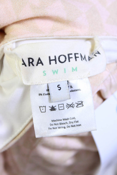 Mara Hoffman Swim Womens Orange Floral Print Sleeveless Swim Cover Up Size S