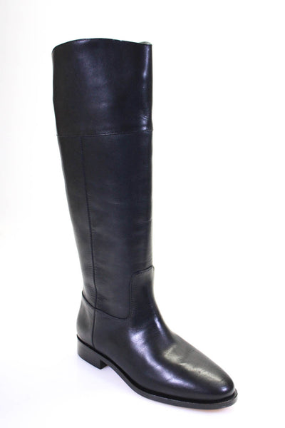 J Crew Women's Leather Knee High Boots Black Size 6