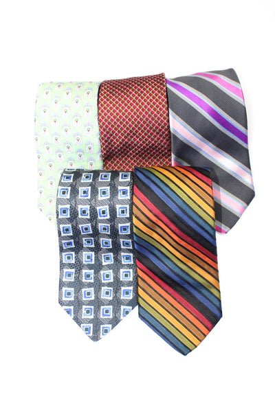 Vineyard Vines Neiman Marcus Mens Silk Novelty Print Ties Neckties Green Lot 5