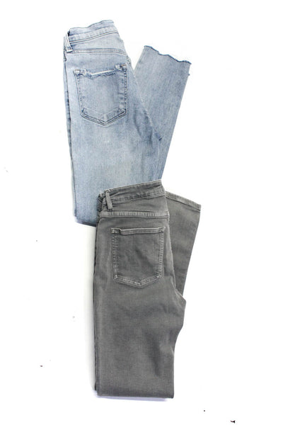 J Brand Acne Studios Womens Cotton Buttoned Skinny Leg Jeans Blue Size 25 Lot 2