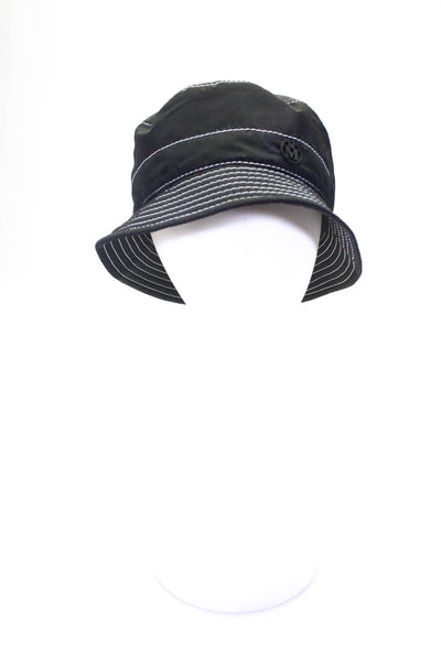 Maison Michel Women's Cotton Bucket Hat Black Size L