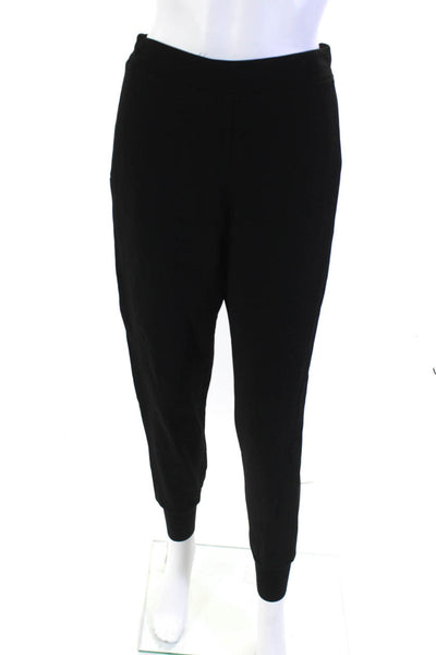 Stella McCartney Womens Black High Rise Pull On Cuff Ankle Jogger Pants Size 36