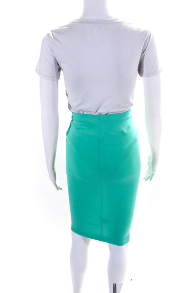 Silvia Tcherassi Womens Elastic Waist Slip-On Midi Casual Skirt Blue Size XS