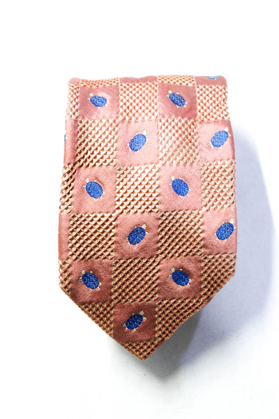 Bottega Veneta Mens Silk Turtle Print Necktie Tie Pink