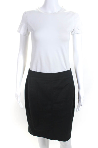 Akris Punto Women's Lined Knee Length Pencil Skirt Black Size 8