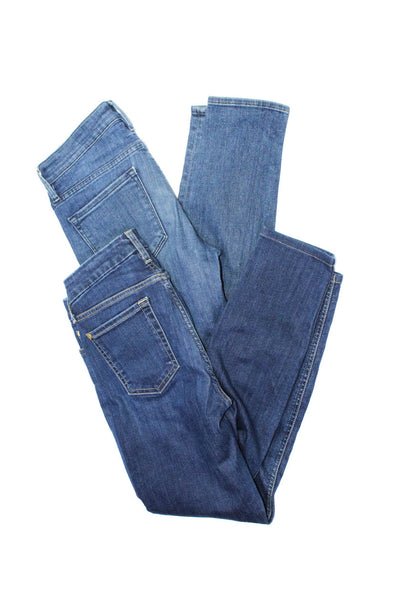 7 For All Mankind Frame Denim Womens Skinny Jeans Pants Blue Size 26 Lot 2