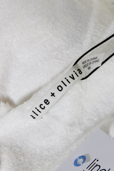 Alice + Olivia Womens V-Neck Spaghetti Strap Pullover Tank Top White Size M