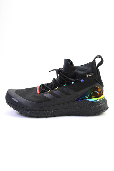 Kith Adidas Terrex Free Hiker Mens Mesh Lace Up Rainbow Sneakers Black Size 9