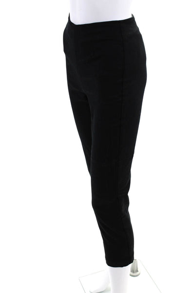 Reformation Womens Back Zipped Tapered Flat Front Dress Pants Black Size 0P