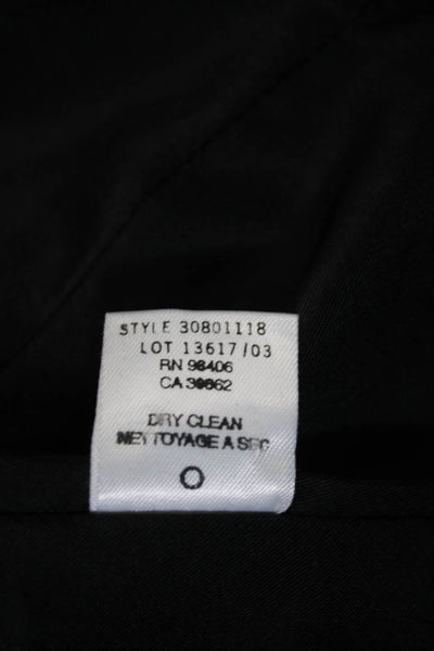 Theory Womens Wool Peaked Lapel Two Button Long Sleeve Blazer Black Size XS