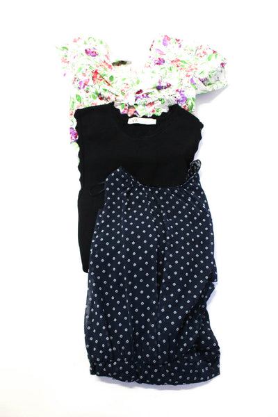 Zara Womens Green Floral Print Peep Chest Short Sleeve Maxi Dress Size S Lot 3