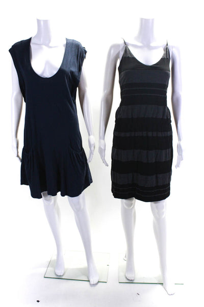 Standard James Perse Michael Stars Womens Striped Dresses Black Size 3 S Lot 2