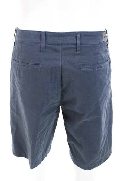 AG Adriano Goldschmied Mens Cotton Button Closure Chino Shorts Blue Size 38R