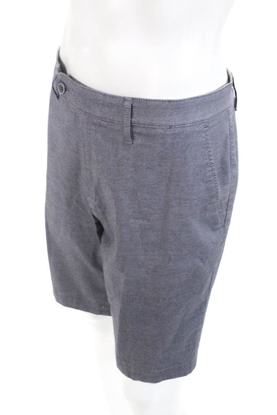 Ted Baker London Mens Cotton Zip Fly Button Closure Shorts Gray Size 38R