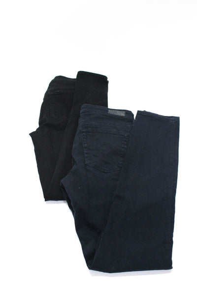 J Brand AG Adriano Goldschmied Womens Skinny Jeans Black Blue Size 26 Lot 2