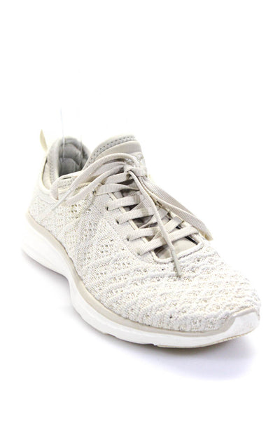 APL: Athletic Propulsion Labs Womens Woven Low Top Lace Up Sneakers Beige Size 7