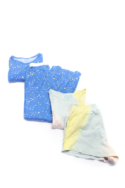 Cozyland Girls Stretch Star Print Top + Leggings Pajama Set Blue Size P S Lot 2