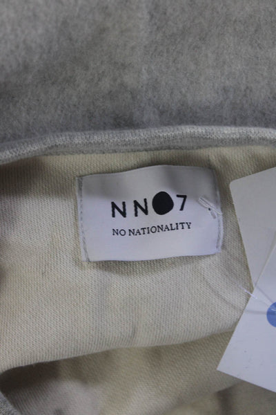 NNO7 Nonationality Men's Crewneck Long Sleeves Pullover Sweatshirt Gray Size 2XL