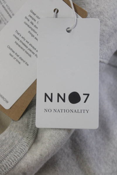NNO7 Nonationality Men's Crewneck Long Sleeves Pullover Sweatshirt Gray Size 2XL