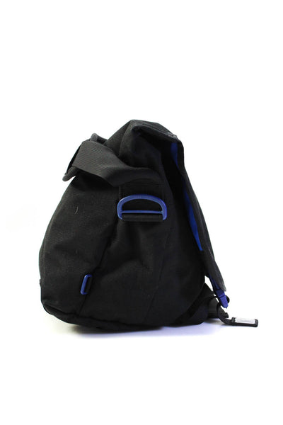 Timbuk2 Mens Single Strap Flap Logo Canvas Messenger Bag Black Blue