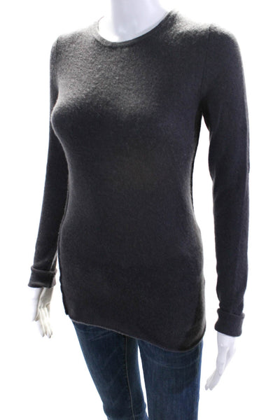 360 Cashmere Womens Gray Cashmere Crew Neck Pullover Sweater Top Size XS