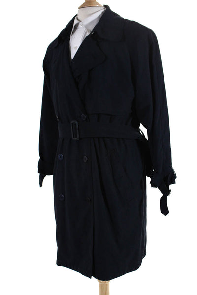 Brooks Brothers Men's Double Breasted Trench Coat Navy Size M