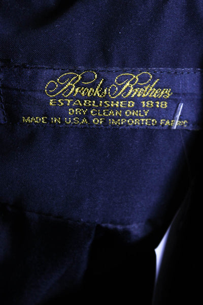 Brooks Brothers Men's Double Breasted Trench Coat Navy Size M