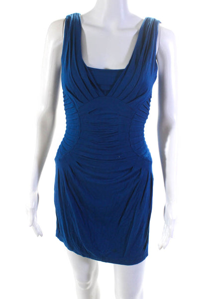 Catherine Malandrino Womens Body Con Sleeveless Dress Blue Size Petite
