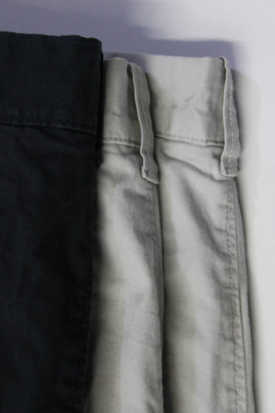 J Crew Mens Cotton Four Pocket Button Closure Chino Shorts Blue Size 31 30 Lot 3