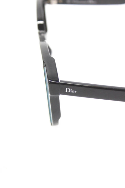 Christian Dior Womens DiorStep Mirrored Plastic Frame Sunglasses Black