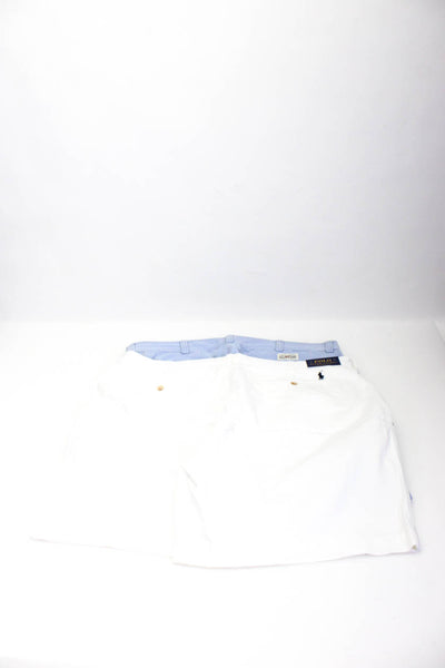 Polo Ralph Lauren Men's Flat Front Cargo Short Blue White Size 40 Lot 2
