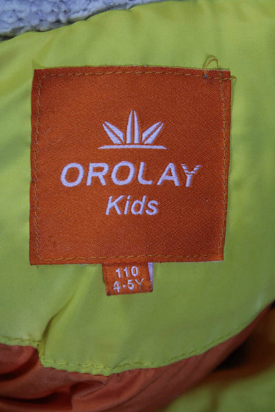 Orolay Kids Childrens Boys Hooded Puffer Jacket Yellow Size 4-5