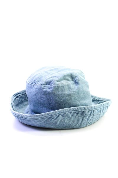 Calypso Saint Barth Womens Blue Cotton Bucket Hat Size OS