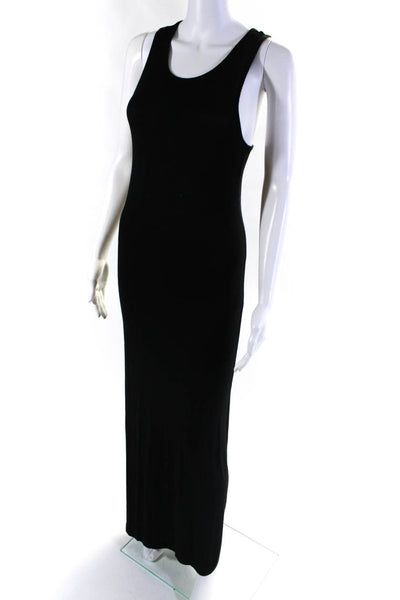 Theory Women's Scoop Neck Sleeveless Maxi Dress Black Size P