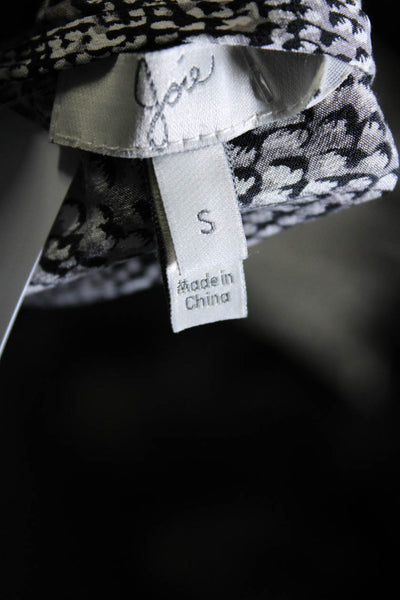 Joie Women's V-Neck Long Sleeves Silk Snake Print Blouse Size S