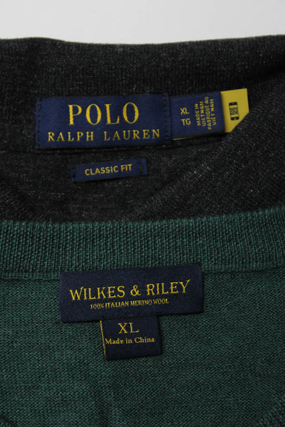 Wilkes & Riley Polo Ralph Lauren Mens Buttoned Sweater Top Green Size XL Lot 2