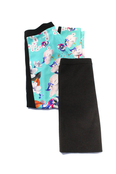 Club Monaco Designer Womens Floral Stripe Pants Knit Mini Skirt Size Small Lot 2