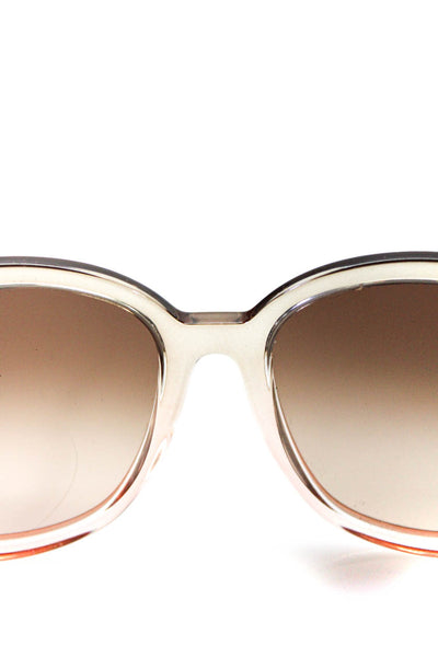 Chloe Womens CE 635S Round Sunglasses Brown Plastic