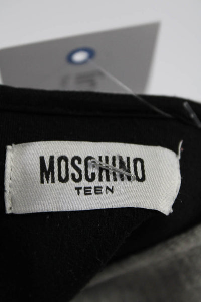 Moschino Teen Girls Sleeveless A Line Crewneck Short Dress Gray Size 12