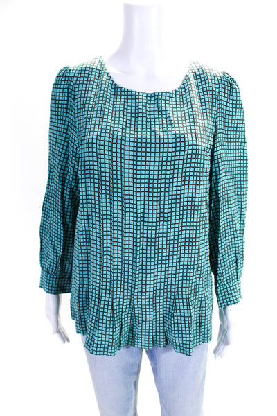 Kate Spade Women's Round Neck Long Sleeves Blouse Green Size 10