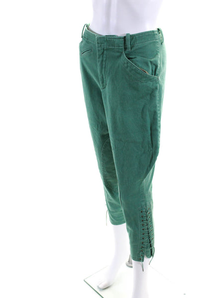 Ralph Lauren Blue Label Womens Skinny Leg Rider Jeans Green Cotton Size 4