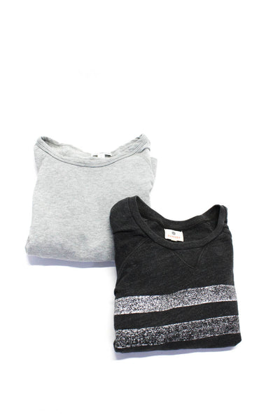 Standard James Perse Sundry Womens Scoop Neck Sweatshirts Gray Size 1 Lot 2