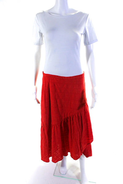 Love, Whit by Whitney Port Womens Red Ruffle Skirt Red Size 12 13462310
