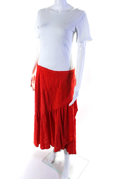 Love, Whit by Whitney Port Womens Red Ruffle Skirt Red Size 12 13462310