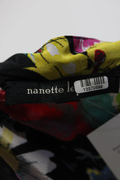 Nanette Lepore Womens Boquet Wrap Top Multicolored Size 6 13570599