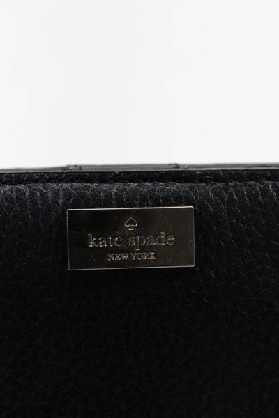 Kate Spade Women's Leather Snap Closure Bi-Fold Wallet Black
