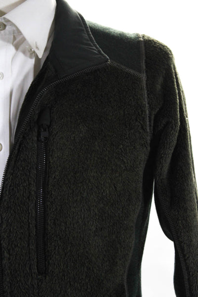Kuhl Mens Fleece Knit Long Sleeve Full Zip Mock Neck Jacket Olive Green Size S